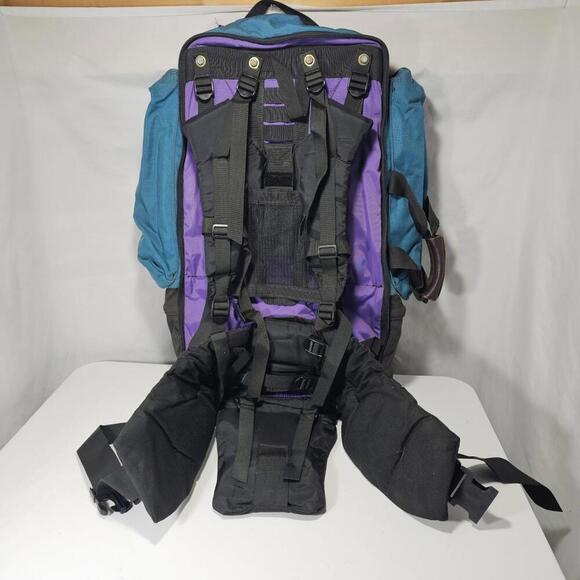 Vintage The North Face Internal Frame Purple Travel Luggage Convertible Backpack - Picture 2 of 15